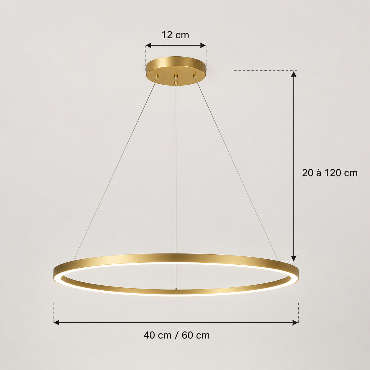 Suspension Cercle Lumineux Design