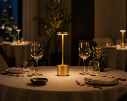 Lampe À Poser LED Design Doré