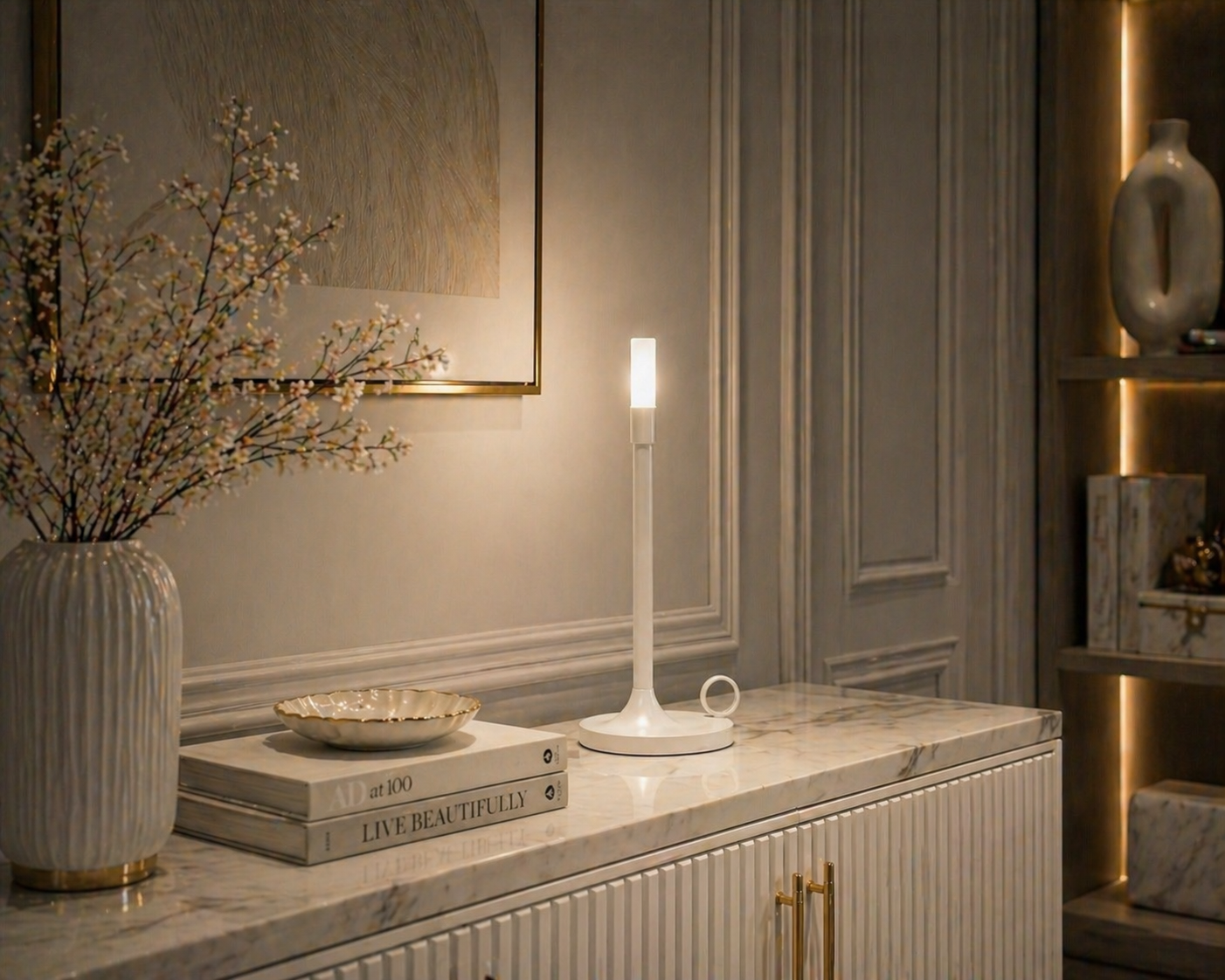 Lampe À Poser Effet Bougie