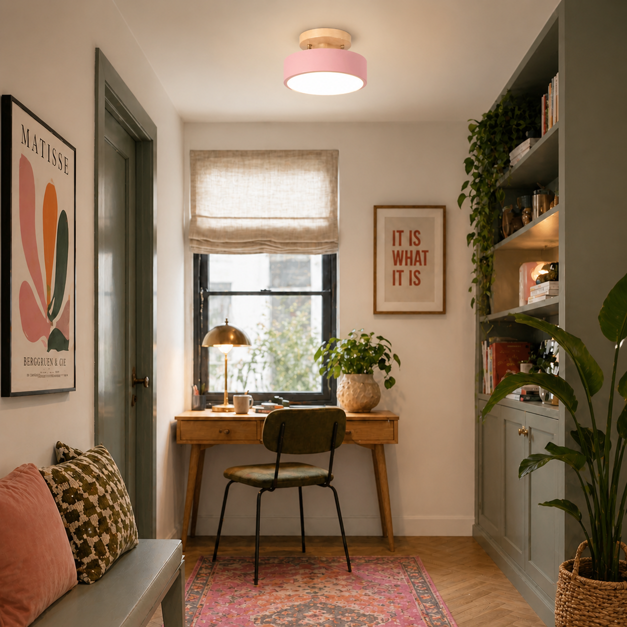 Plafonnier LED Moderne Rose