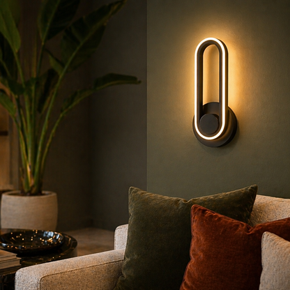 Applique Murale Ovale Rotative Design Moderne