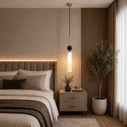 Suspension Moderne Noire & Blanc