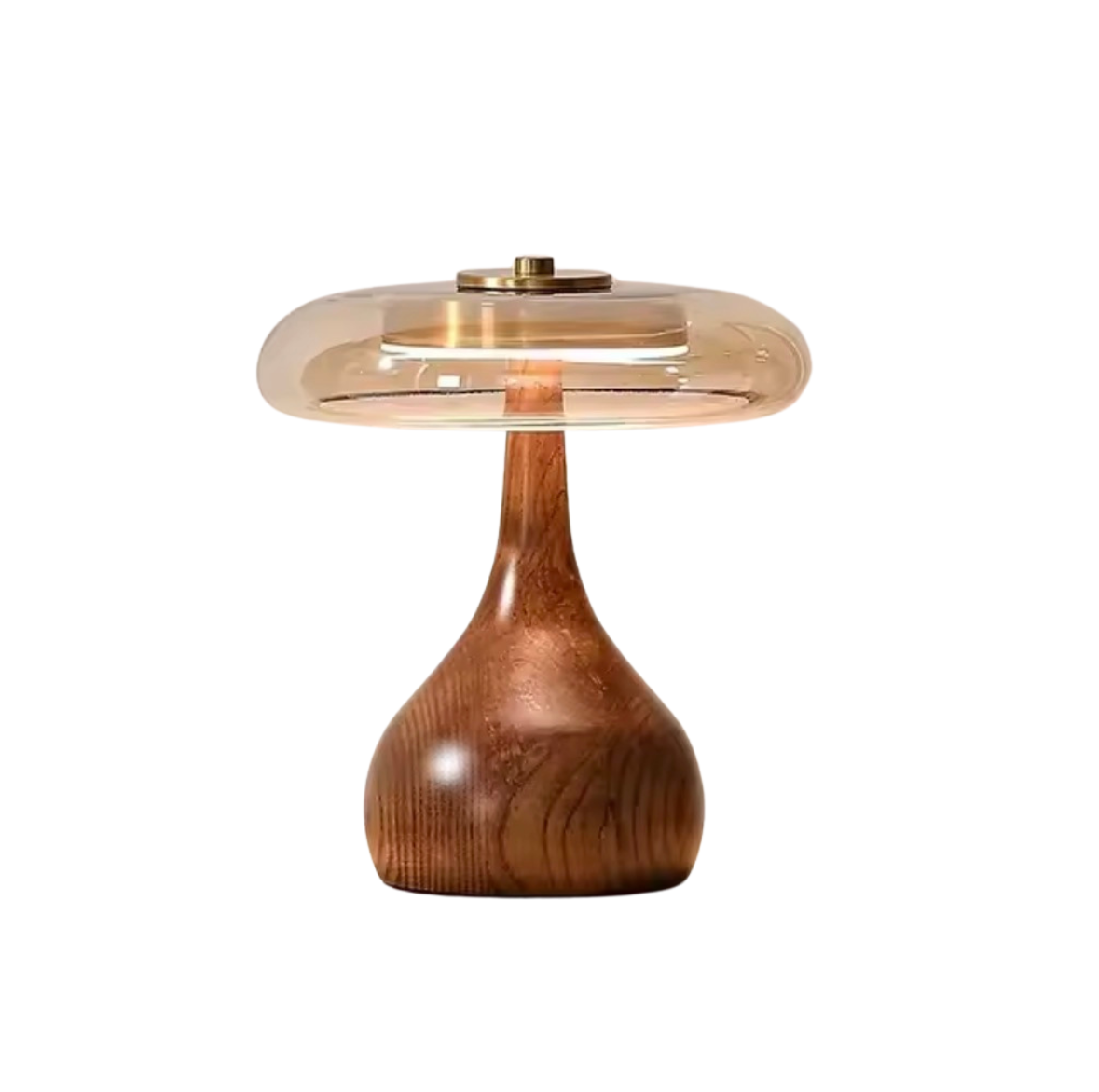 Lampe À Poser Vintage Design Bois et Verre