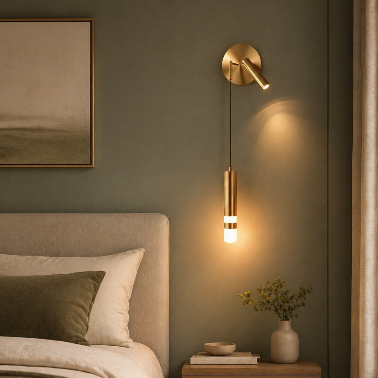 Applique Murale Suspension Design Doré Moderne