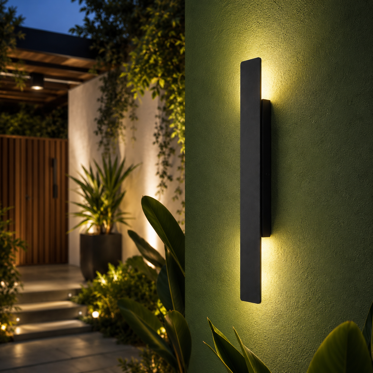 Applique Murale Extérieur Noir LED