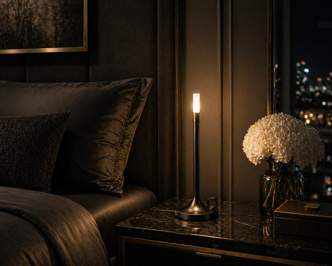 Lampe À Poser Effet Bougie