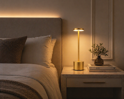 Lampe À Poser LED Design Doré