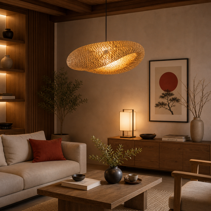 Suspension Rotin Naturel Design