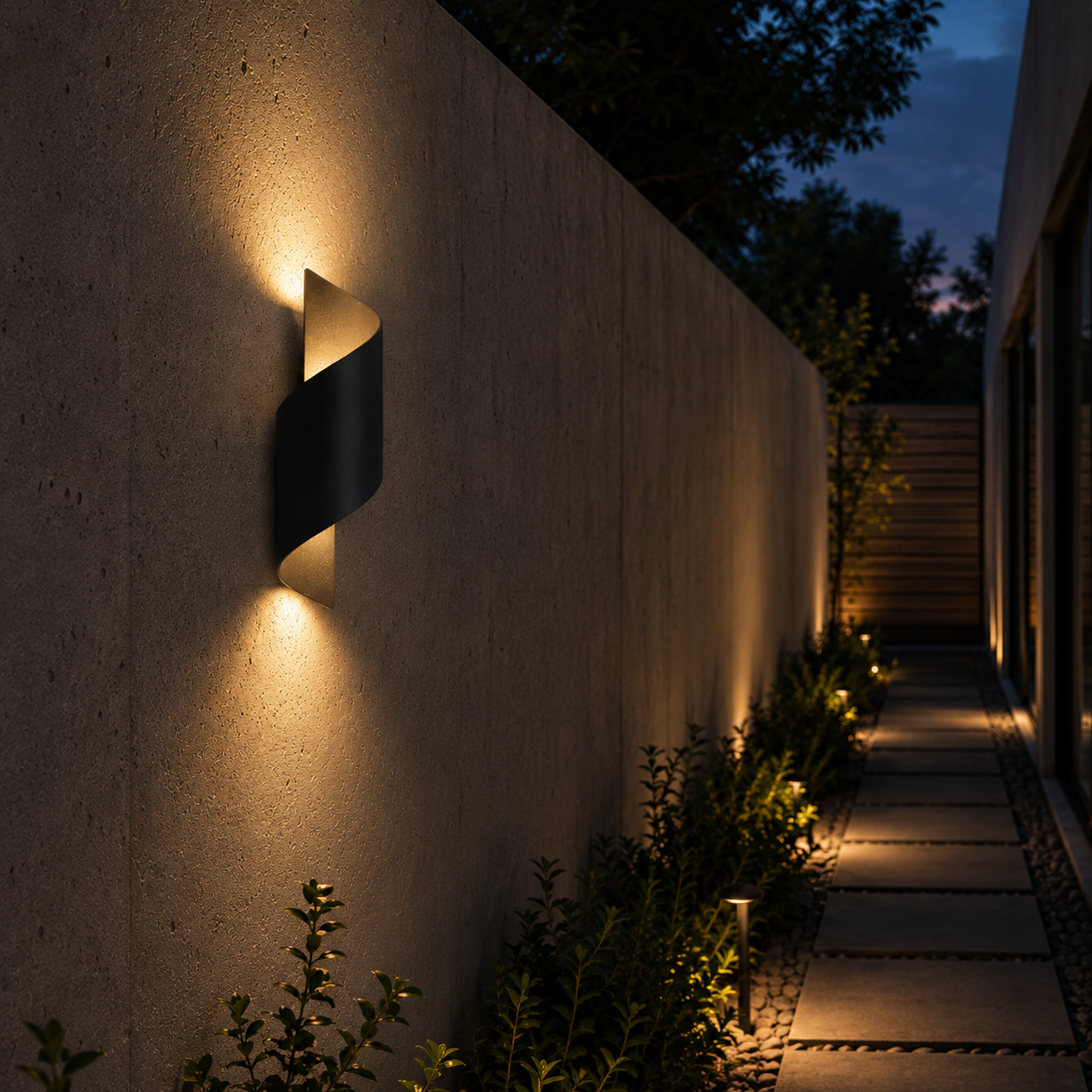 Applique Murale Extérieur Spirale Design LED