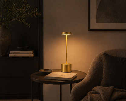 Lampe À Poser LED Design Doré