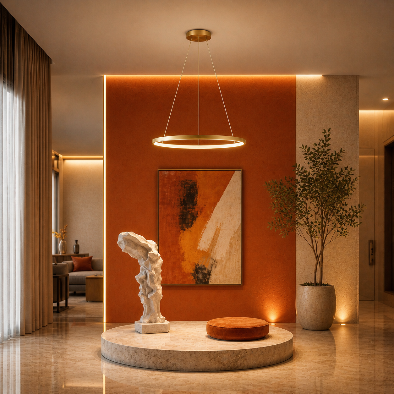 Suspension Cercle Lumineux Design