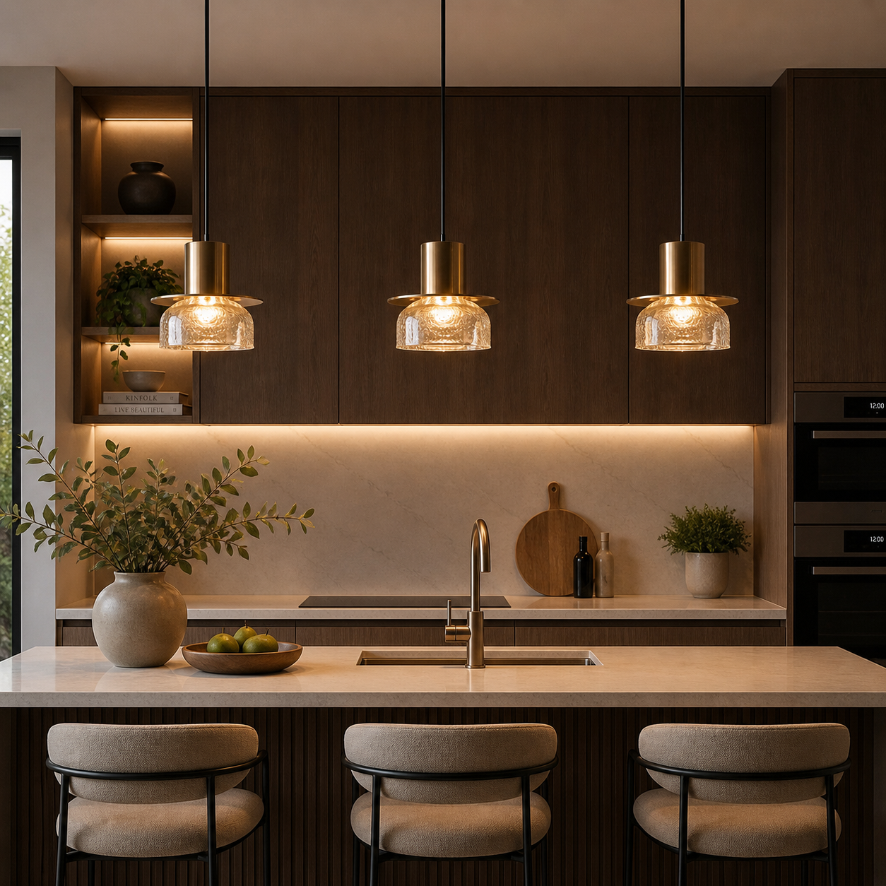 Suspension Verre Transparent Moderne