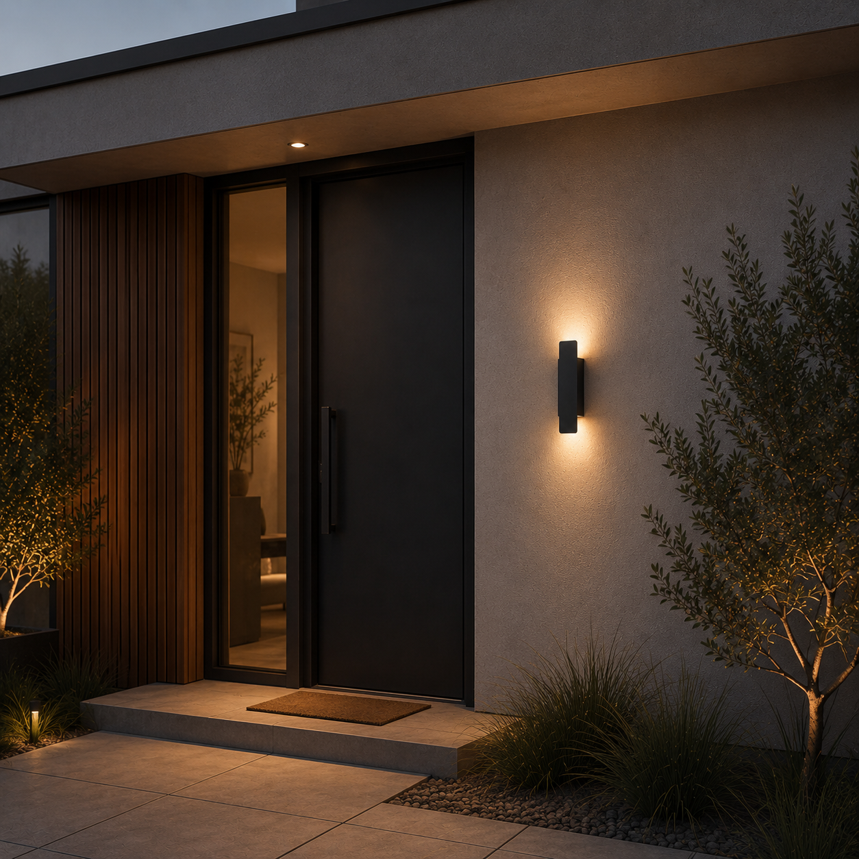 Applique Murale Extérieur Noir LED