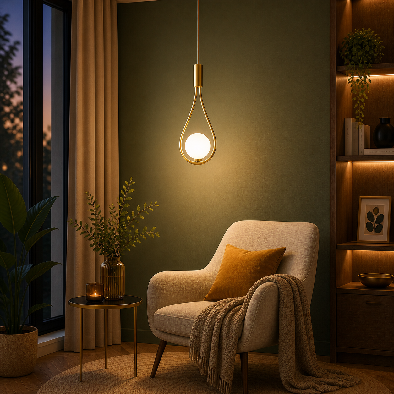 Suspension Goutte Lumineuse