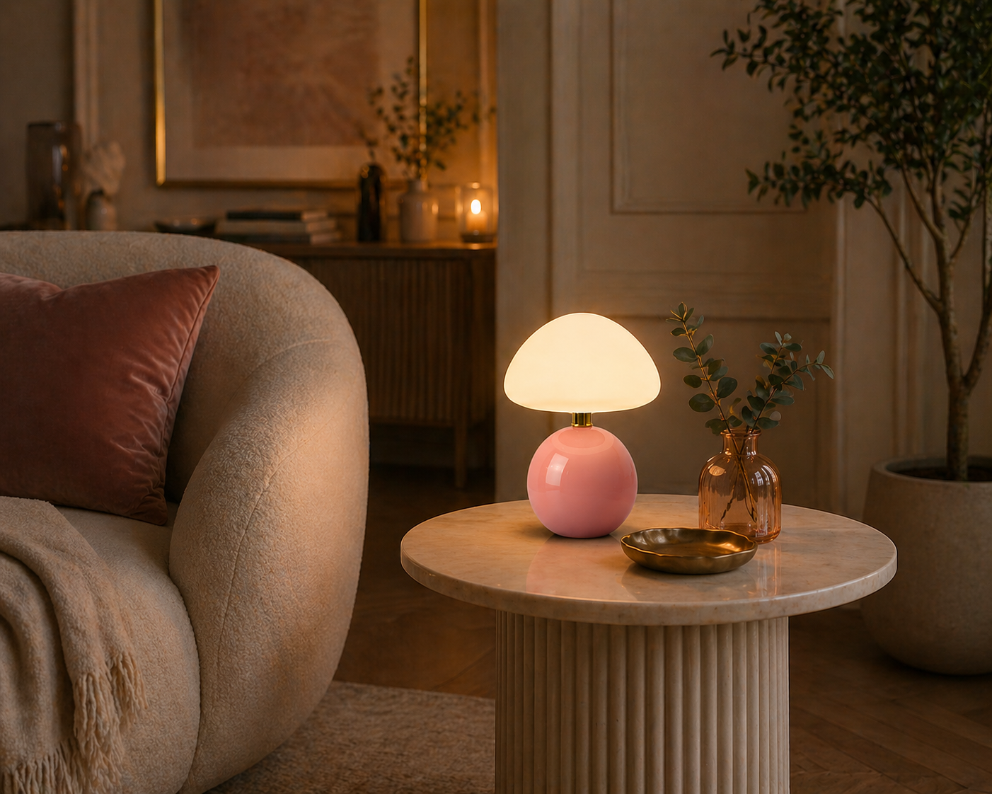 Lampe À Poser Design Champignon