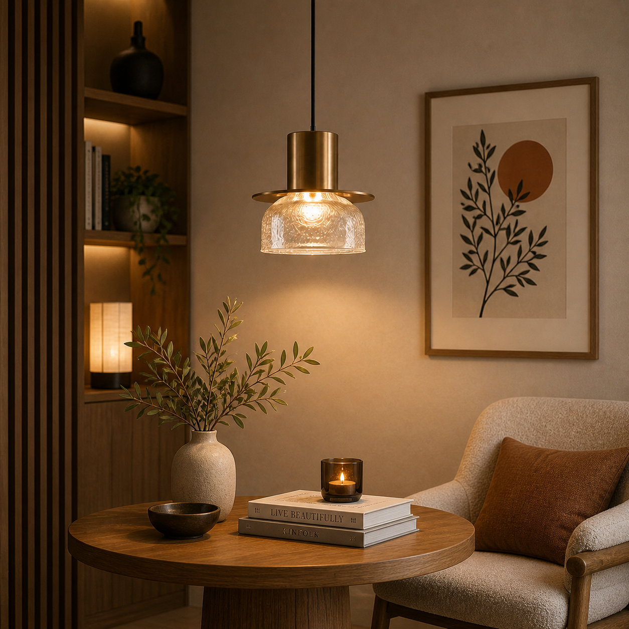 Suspension Verre Transparent Moderne