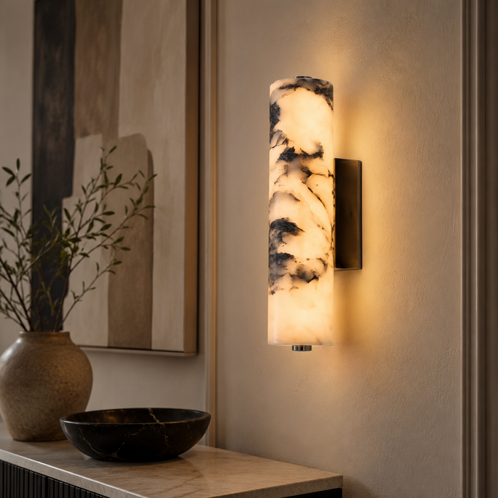 Applique Murale Tube Effet Marbre Design Moderne Krono