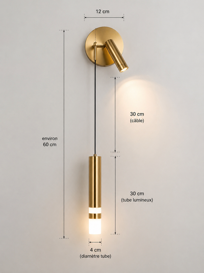 Applique Murale Suspension Design Doré Moderne