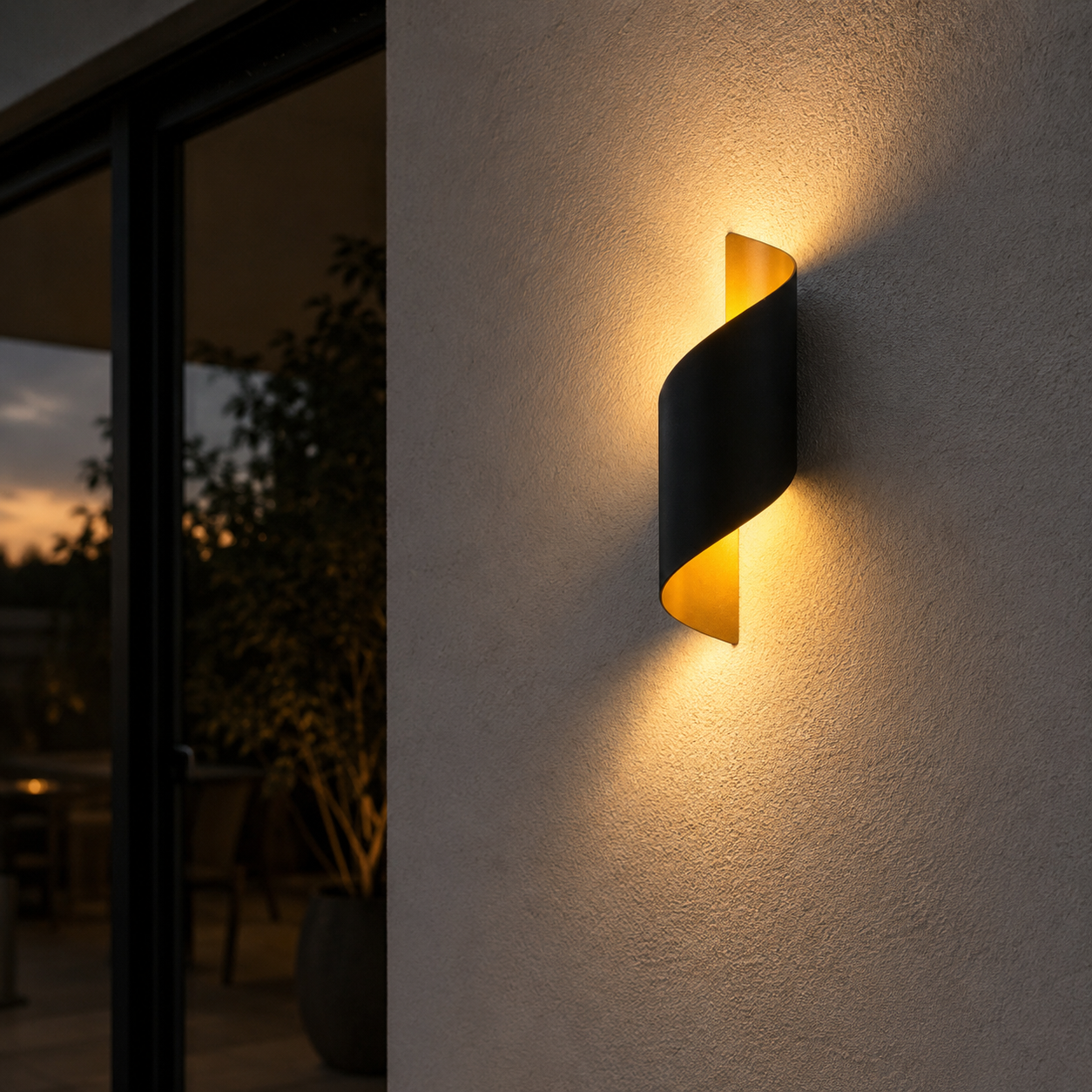 Applique Murale Extérieur Spirale Design LED