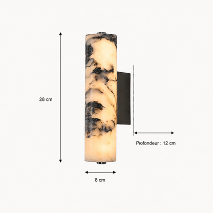 Applique Murale Marbre Tube Moderne