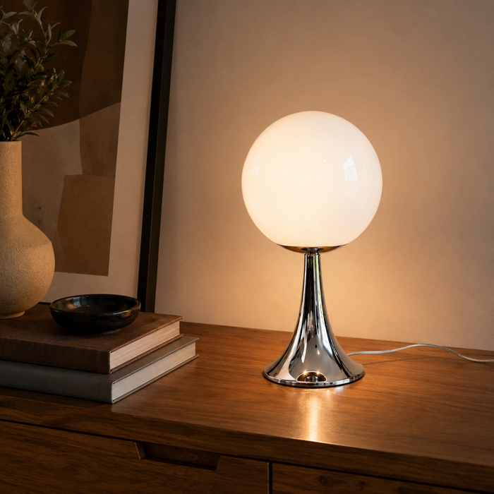 Lampe à Poser Rétro-Moderne Verre Fumé Mirno