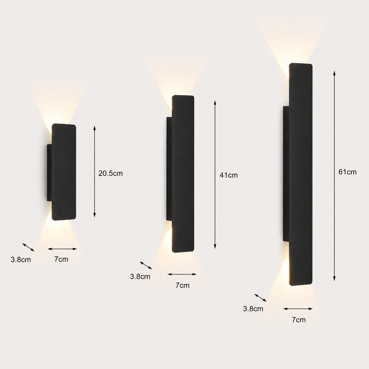 Applique Murale Extérieur Noir LED