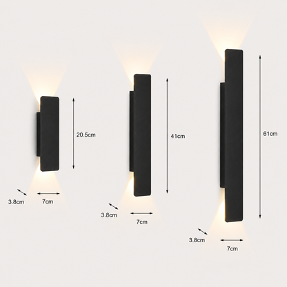 Applique Murale Extérieur Noir LED