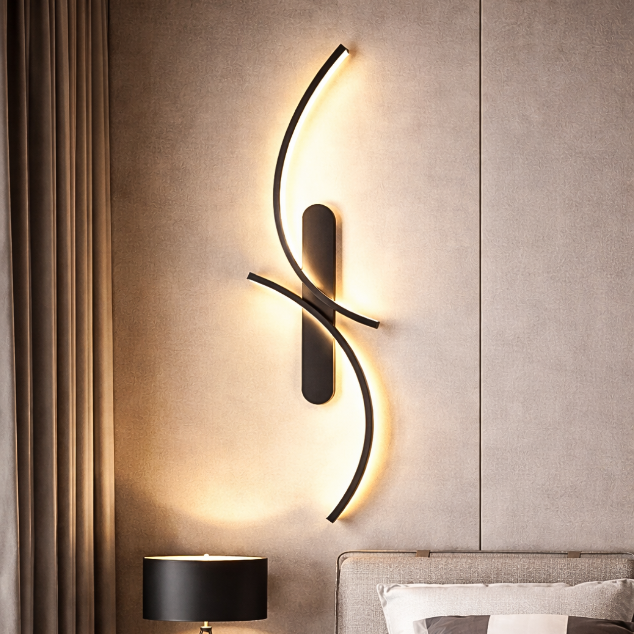Applique Murale Design Courbe Moderne