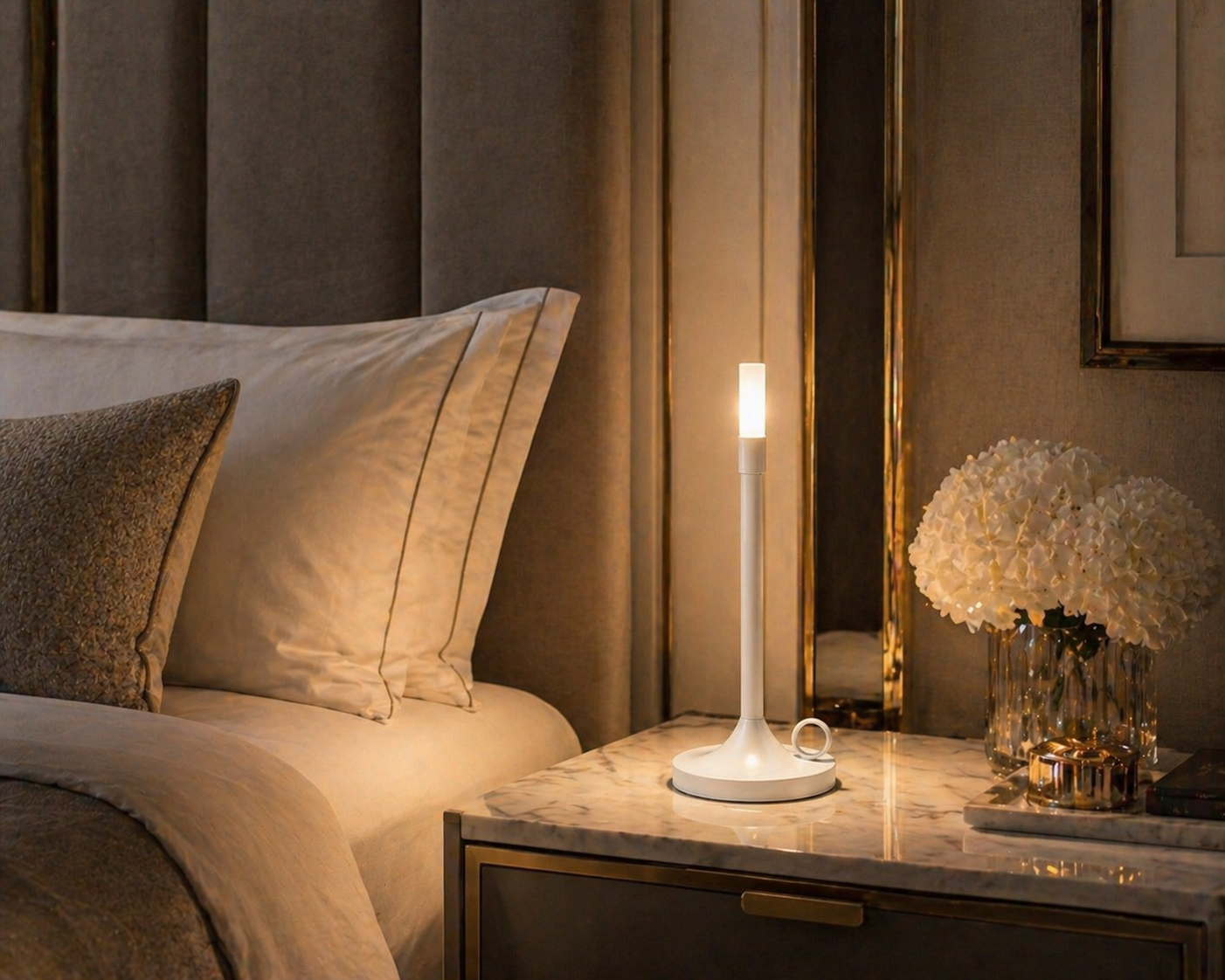 Lampe À Poser Effet Bougie