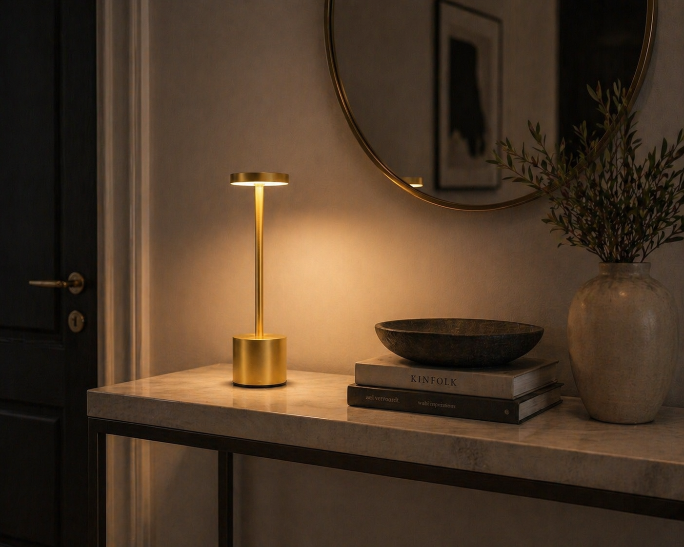 Lampe À Poser LED Design Doré