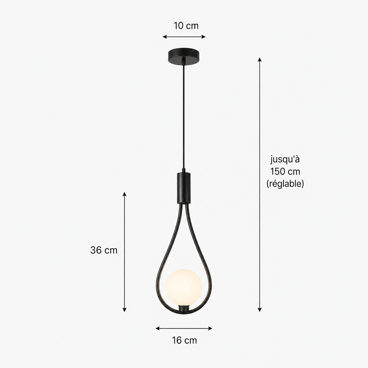 Suspension Goutte Lumineuse