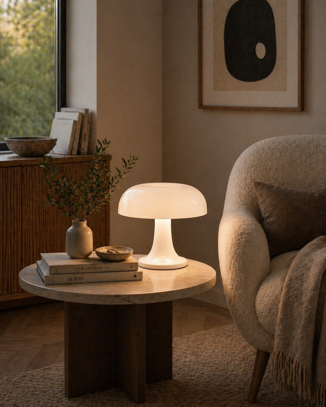 Lampe À Poser Rétro Champignon